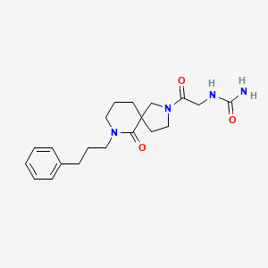 N-{2-oxo-2-[6-oxo-7-(3-phenylpropyl)-2,7-diazaspiro[4.5]dec-2-yl]ethyl}urea