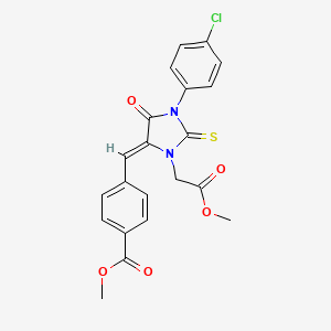 methyl 4-{[1-(4-chlorophenyl)-3-(2-methoxy-2-oxoethyl)-5-oxo-2-thioxo-4-imidazolidinylidene]methyl}benzoate