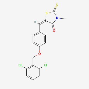 5-{4-[(2,6-dichlorobenzyl)oxy]benzylidene}-3-methyl-2-thioxo-1,3-thiazolidin-4-one