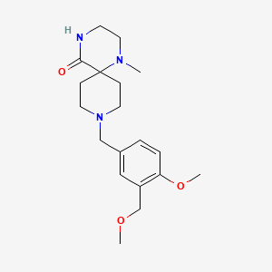 9-[4-methoxy-3-(methoxymethyl)benzyl]-1-methyl-1,4,9-triazaspiro[5.5]undecan-5-one