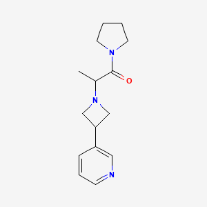 3-{1-[1-methyl-2-oxo-2-(1-pyrrolidinyl)ethyl]-3-azetidinyl}pyridine