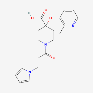 4-[(2-methylpyridin-3-yl)oxy]-1-[3-(1H-pyrrol-1-yl)propanoyl]piperidine-4-carboxylic acid