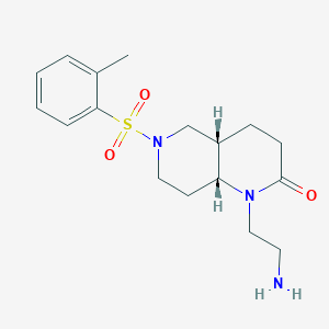 rel-(4aS,8aR)-1-(2-aminoethyl)-6-[(2-methylphenyl)sulfonyl]octahydro-1,6-naphthyridin-2(1H)-one hydrochloride