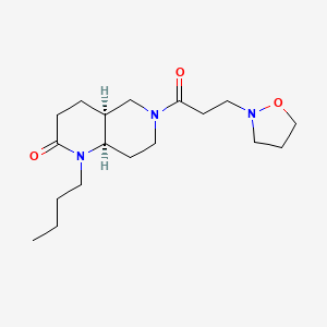 molecular formula C18H31N3O3 B5433687 (4aS*,8aR*)-1-butyl-6-(3-isoxazolidin-2-ylpropanoyl)octahydro-1,6-naphthyridin-2(1H)-one 