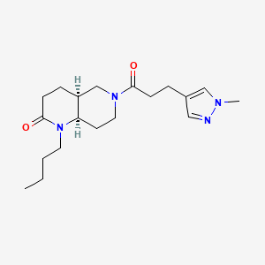 molecular formula C19H30N4O2 B5433704 (4aS*,8aR*)-1-butyl-6-[3-(1-methyl-1H-pyrazol-4-yl)propanoyl]octahydro-1,6-naphthyridin-2(1H)-one 