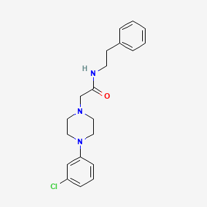 2-[4-(3-chlorophenyl)piperazin-1-yl]-N-(2-phenylethyl)acetamide