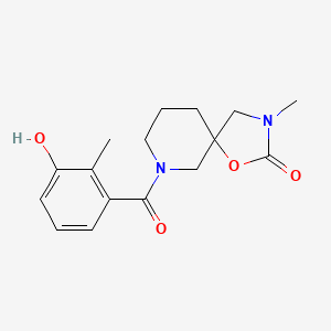 molecular formula C16H20N2O4 B5433713 7-(3-hydroxy-2-methylbenzoyl)-3-methyl-1-oxa-3,7-diazaspiro[4.5]decan-2-one 