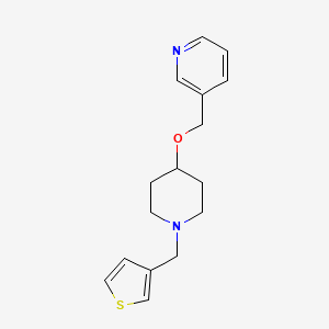 molecular formula C16H20N2OS B5433731 3-({[1-(3-thienylmethyl)-4-piperidinyl]oxy}methyl)pyridine 