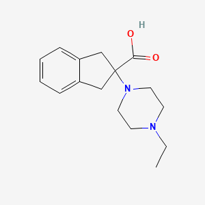 molecular formula C16H22N2O2 B5433754 2-(4-ethyl-1-piperazinyl)-2-indanecarboxylic acid 