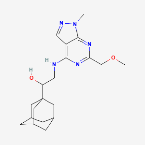 molecular formula C20H29N5O2 B5433788 1-(1-adamantyl)-2-{[6-(methoxymethyl)-1-methyl-1H-pyrazolo[3,4-d]pyrimidin-4-yl]amino}ethanol 