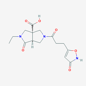 molecular formula C15H19N3O6 B5433799 (3aS*,6aS*)-2-ethyl-5-[3-(3-hydroxyisoxazol-5-yl)propanoyl]-1-oxohexahydropyrrolo[3,4-c]pyrrole-3a(1H)-carboxylic acid 