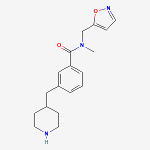 N-(5-isoxazolylmethyl)-N-methyl-3-(4-piperidinylmethyl)benzamide hydrochloride