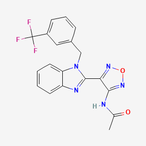 N-(4-{1-[3-(trifluoromethyl)benzyl]-1H-benzimidazol-2-yl}-1,2,5-oxadiazol-3-yl)acetamide