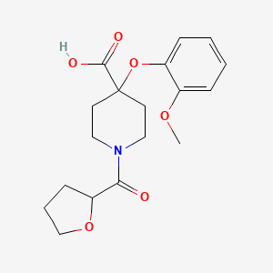 4-(2-methoxyphenoxy)-1-(tetrahydro-2-furanylcarbonyl)-4-piperidinecarboxylic acid