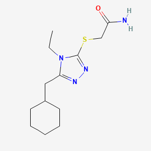 2-{[5-(cyclohexylmethyl)-4-ethyl-4H-1,2,4-triazol-3-yl]thio}acetamide