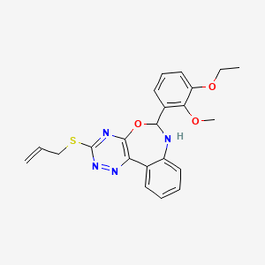 3-(allylthio)-6-(3-ethoxy-2-methoxyphenyl)-6,7-dihydro[1,2,4]triazino[5,6-d][3,1]benzoxazepine