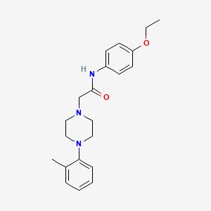 molecular formula C21H27N3O2 B5433855 N-(4-ethoxyphenyl)-2-[4-(2-methylphenyl)piperazin-1-yl]acetamide 