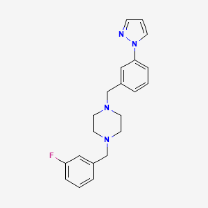 1-(3-fluorobenzyl)-4-[3-(1H-pyrazol-1-yl)benzyl]piperazine