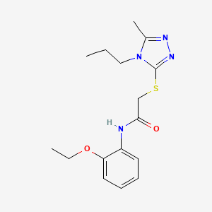 molecular formula C16H22N4O2S B5433896 N-(2-ethoxyphenyl)-2-[(5-methyl-4-propyl-4H-1,2,4-triazol-3-yl)sulfanyl]acetamide 