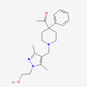 1-(1-{[1-(2-hydroxyethyl)-3,5-dimethyl-1H-pyrazol-4-yl]methyl}-4-phenyl-4-piperidinyl)ethanone