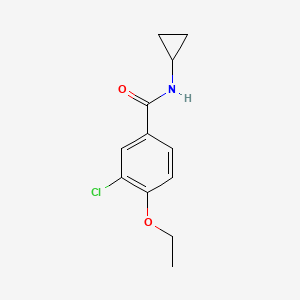 molecular formula C12H14ClNO2 B5433919 3-chloro-N-cyclopropyl-4-ethoxybenzamide 