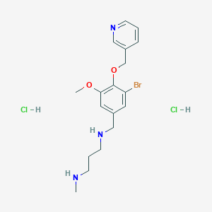 molecular formula C18H26BrCl2N3O2 B5433931 N-[3-bromo-5-methoxy-4-(3-pyridinylmethoxy)benzyl]-N'-methyl-1,3-propanediamine dihydrochloride 