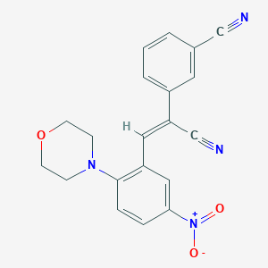 3-{1-cyano-2-[2-(4-morpholinyl)-5-nitrophenyl]vinyl}benzonitrile