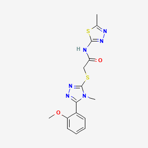 2-{[5-(2-methoxyphenyl)-4-methyl-4H-1,2,4-triazol-3-yl]sulfanyl}-N-(5-methyl-1,3,4-thiadiazol-2-yl)acetamide