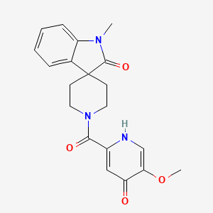 molecular formula C20H21N3O4 B5433965 1'-[(5-methoxy-4-oxo-1,4-dihydropyridin-2-yl)carbonyl]-1-methylspiro[indole-3,4'-piperidin]-2(1H)-one 