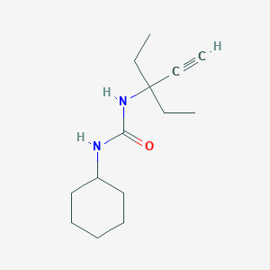 molecular formula C14H24N2O B5433971 N-cyclohexyl-N'-(1,1-diethyl-2-propyn-1-yl)urea 