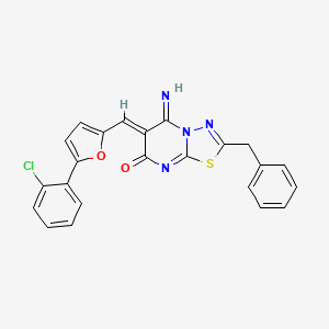 2-benzyl-6-{[5-(2-chlorophenyl)-2-furyl]methylene}-5-imino-5,6-dihydro-7H-[1,3,4]thiadiazolo[3,2-a]pyrimidin-7-one