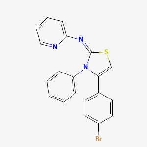 molecular formula C20H14BrN3S B5433989 N-[4-(4-bromophenyl)-3-phenyl-1,3-thiazol-2(3H)-ylidene]-2-pyridinamine 