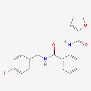 molecular formula C19H15FN2O3 B5433999 N-(2-{[(4-fluorobenzyl)amino]carbonyl}phenyl)-2-furamide 