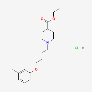 molecular formula C19H30ClNO3 B5434004 ethyl 1-[4-(3-methylphenoxy)butyl]-4-piperidinecarboxylate hydrochloride 