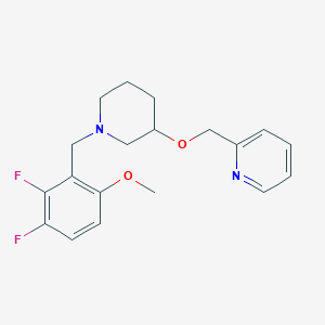 molecular formula C19H22F2N2O2 B5434029 2-({[1-(2,3-difluoro-6-methoxybenzyl)-3-piperidinyl]oxy}methyl)pyridine 