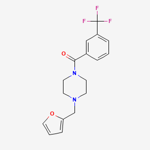 molecular formula C17H17F3N2O2 B5434064 [4-(2-FURYLMETHYL)PIPERAZINO][3-(TRIFLUOROMETHYL)PHENYL]METHANONE 