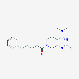 molecular formula C21H28N4O B5434103 N,N,2-trimethyl-7-(5-phenylpentanoyl)-5,6,7,8-tetrahydropyrido[3,4-d]pyrimidin-4-amine 