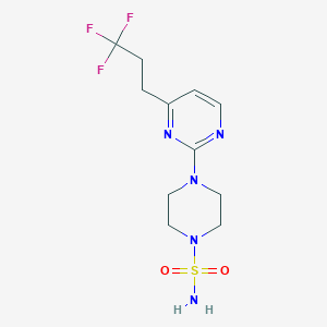 4-[4-(3,3,3-trifluoropropyl)pyrimidin-2-yl]piperazine-1-sulfonamide