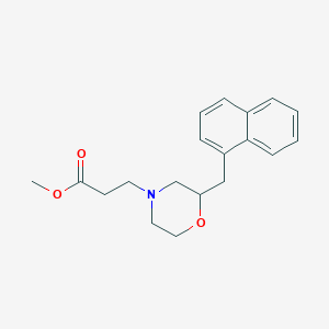 molecular formula C19H23NO3 B5434130 methyl 3-[2-(1-naphthylmethyl)-4-morpholinyl]propanoate 