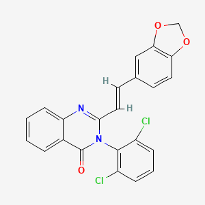 2-[2-(1,3-benzodioxol-5-yl)vinyl]-3-(2,6-dichlorophenyl)-4(3H)-quinazolinone