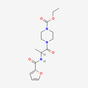 ethyl 4-(N-2-furoylalanyl)-1-piperazinecarboxylate