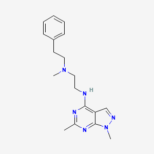 (1,6-dimethyl-1H-pyrazolo[3,4-d]pyrimidin-4-yl){2-[methyl(2-phenylethyl)amino]ethyl}amine