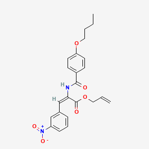 prop-2-enyl (E)-2-[(4-butoxybenzoyl)amino]-3-(3-nitrophenyl)prop-2-enoate