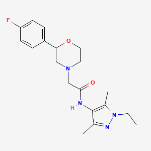 N-(1-ethyl-3,5-dimethyl-1H-pyrazol-4-yl)-2-[2-(4-fluorophenyl)morpholin-4-yl]acetamide