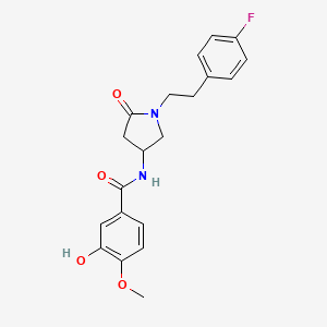 N-{1-[2-(4-fluorophenyl)ethyl]-5-oxopyrrolidin-3-yl}-3-hydroxy-4-methoxybenzamide