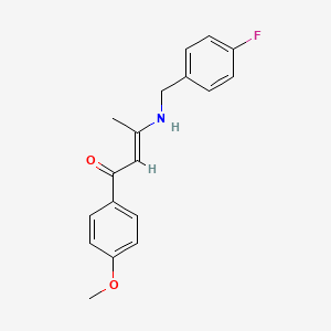 (E)-3-[(4-fluorophenyl)methylamino]-1-(4-methoxyphenyl)but-2-en-1-one