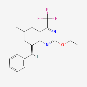 8-benzylidene-2-ethoxy-6-methyl-4-(trifluoromethyl)-5,6,7,8-tetrahydroquinazoline