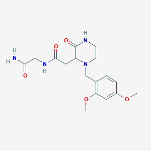 N~2~-{[1-(2,4-dimethoxybenzyl)-3-oxo-2-piperazinyl]acetyl}glycinamide