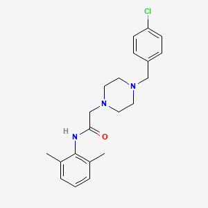 molecular formula C21H26ClN3O B5434312 2-[4-(4-chlorobenzyl)-1-piperazinyl]-N-(2,6-dimethylphenyl)acetamide 