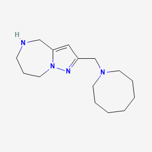 molecular formula C15H26N4 B5434356 2-(1-azocanylmethyl)-5,6,7,8-tetrahydro-4H-pyrazolo[1,5-a][1,4]diazepine 